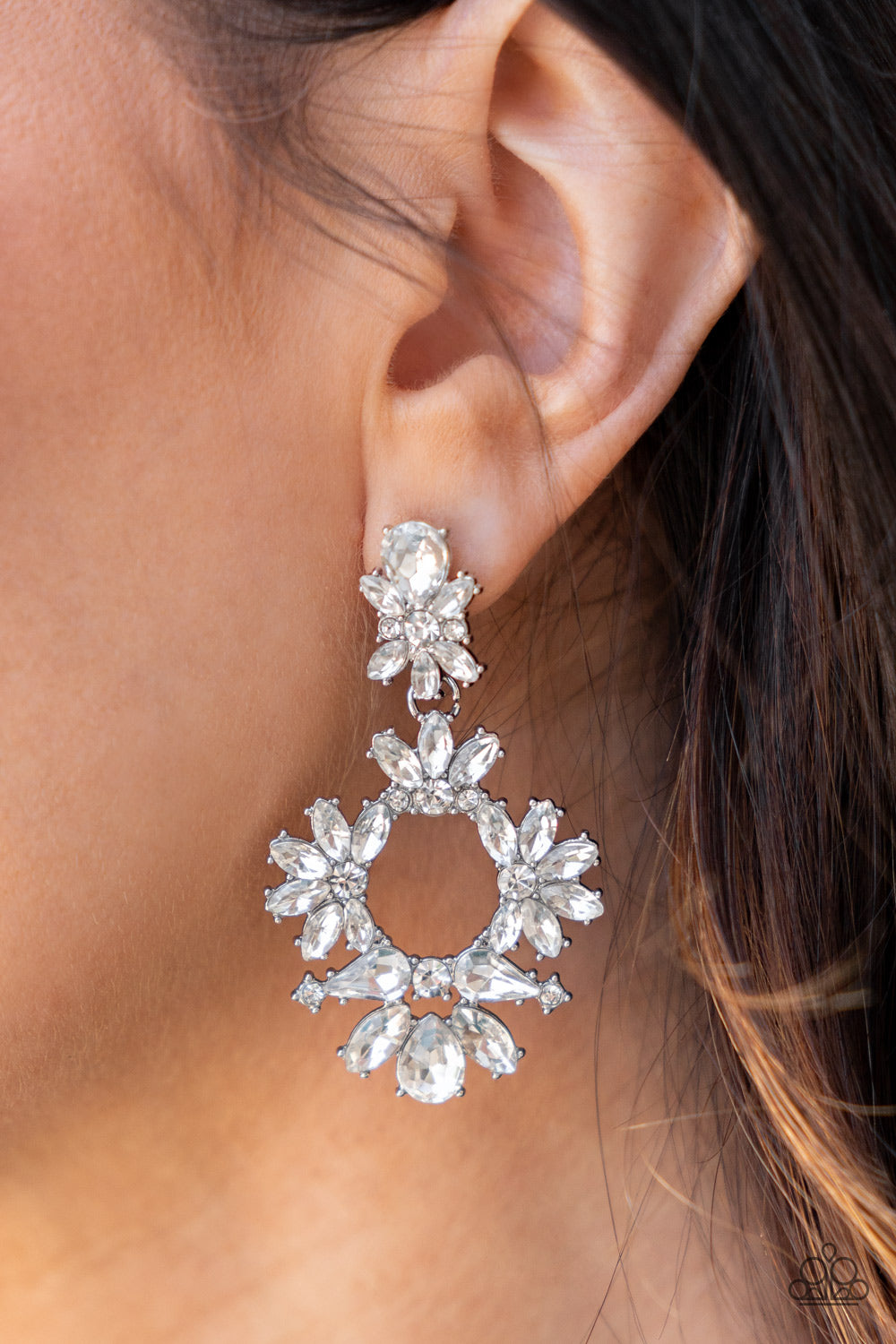 Leave them Speechless - White Earring - Paparazzi - Dare2bdazzlin N Jewelry