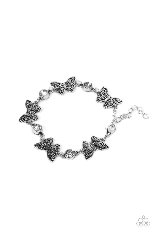 Has a WING to It - White Bracelet - Paparazzi - Dare2bdazzlin N Jewelry