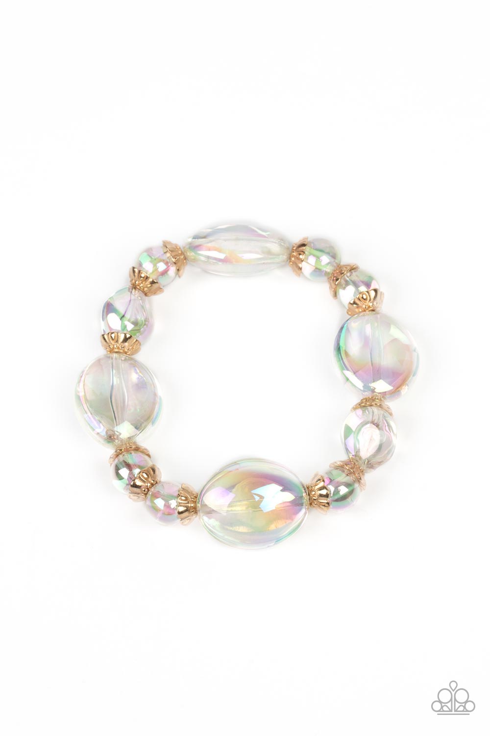 Iridescent Illusions - Gold Bracelet - Paparazzi - Dare2bdazzlin N Jewelry