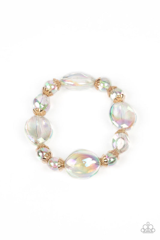 Iridescent Illusions - Gold Bracelet - Paparazzi - Dare2bdazzlin N Jewelry