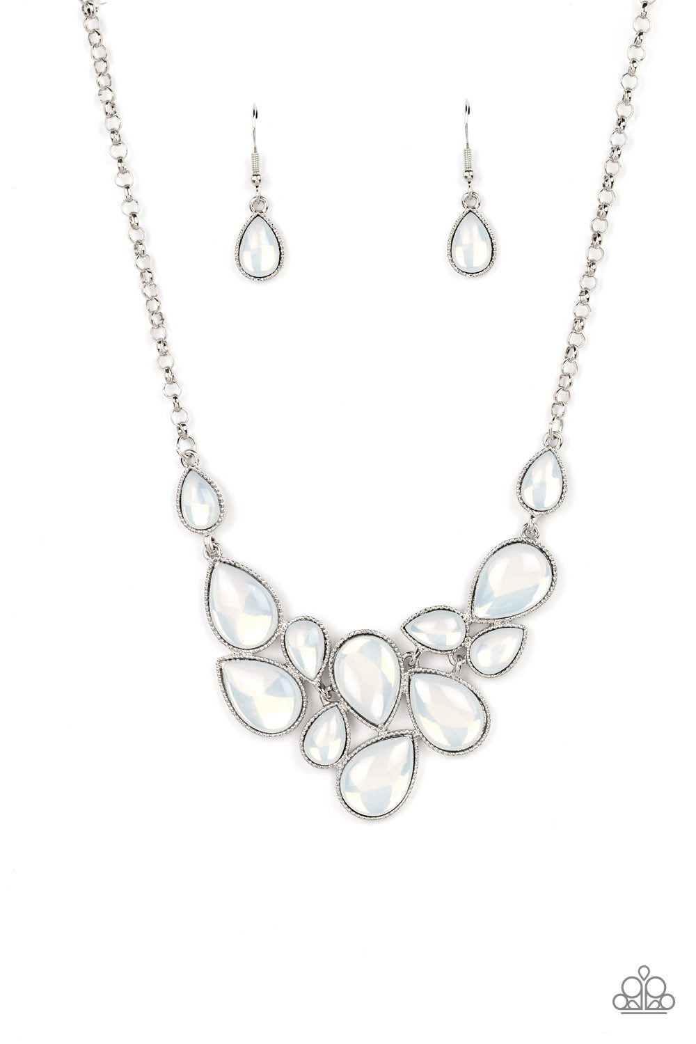 Keeps GLOWING and GLOWING - White Necklace - Paparazzi - Dare2bdazzlin N Jewelry