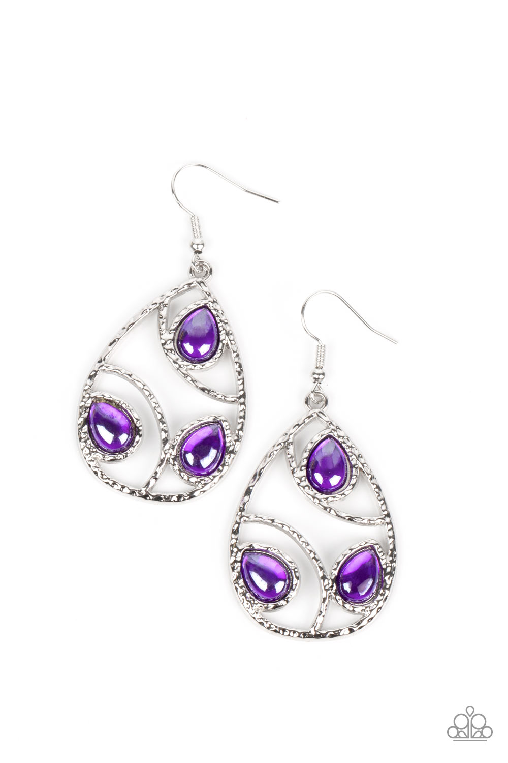 Send the BRIGHT Message - Purple Earring - Paparazzi - Dare2bdazzlin N Jewelry