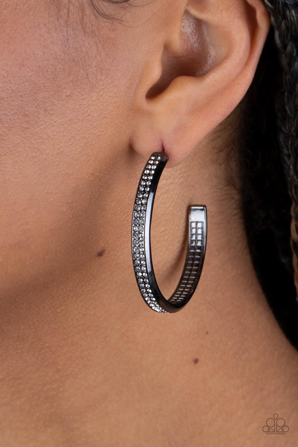 Flash Freeze - Black Earring - Paparazzi - Dare2bdazzlin N Jewelry