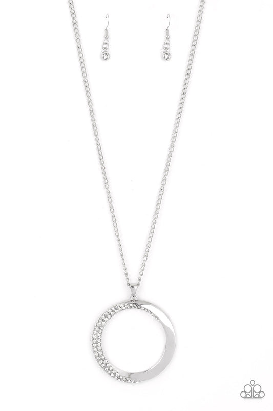 Encrusted Elegance - White Necklace - Paparazzi - Dare2bdazzlin N Jewelry