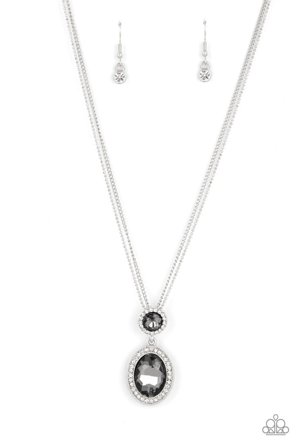 Castle Diamonds - Silver Necklace - Paparazzi - Dare2bdazzlin N Jewelry