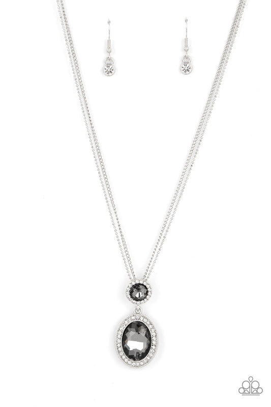 Castle Diamonds - Silver Necklace - Paparazzi - Dare2bdazzlin N Jewelry