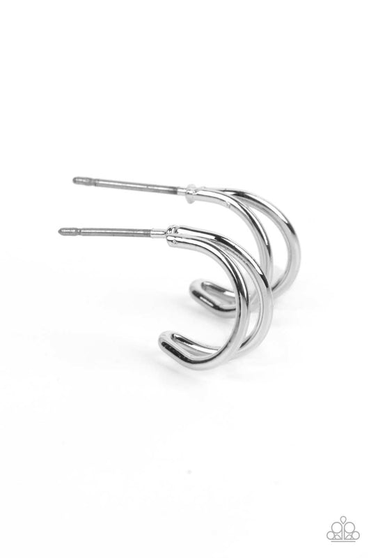Charming Crescents - Silver Earring - Paparazzi - Dare2bdazzlin N Jewelry