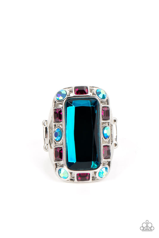 Radiant Rhinestones - Blue Ring - Paparazzi - Dare2bdazzlin N Jewelry