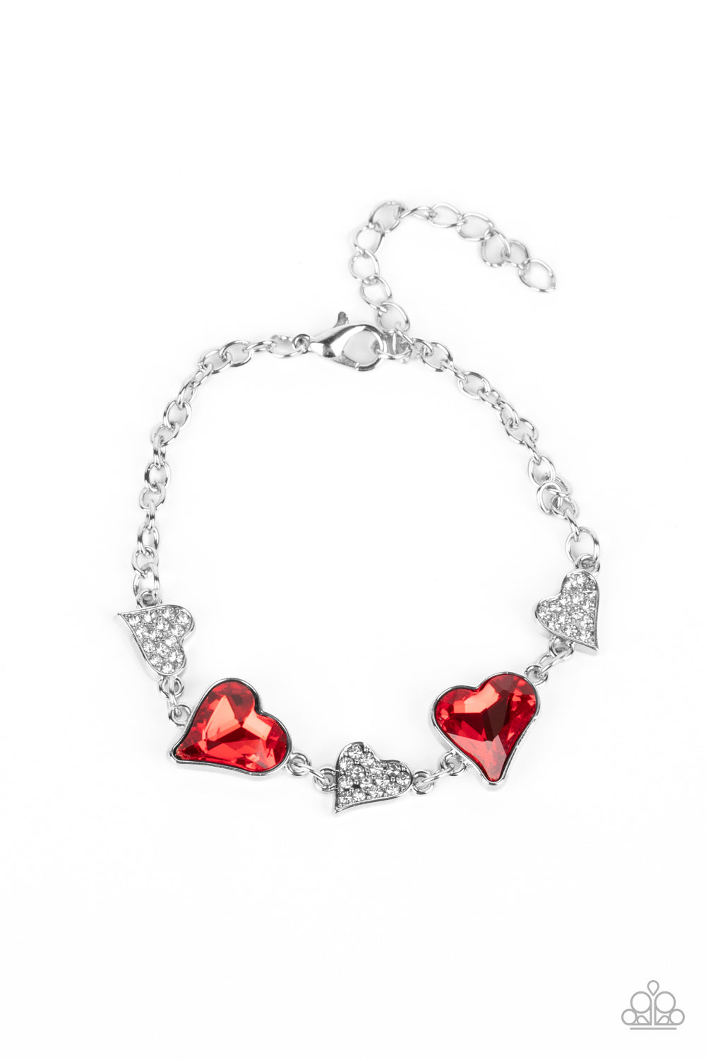 Cluelessly Crushing - Red Bracelet - Paparazzi - Dare2bdazzlin N Jewelry