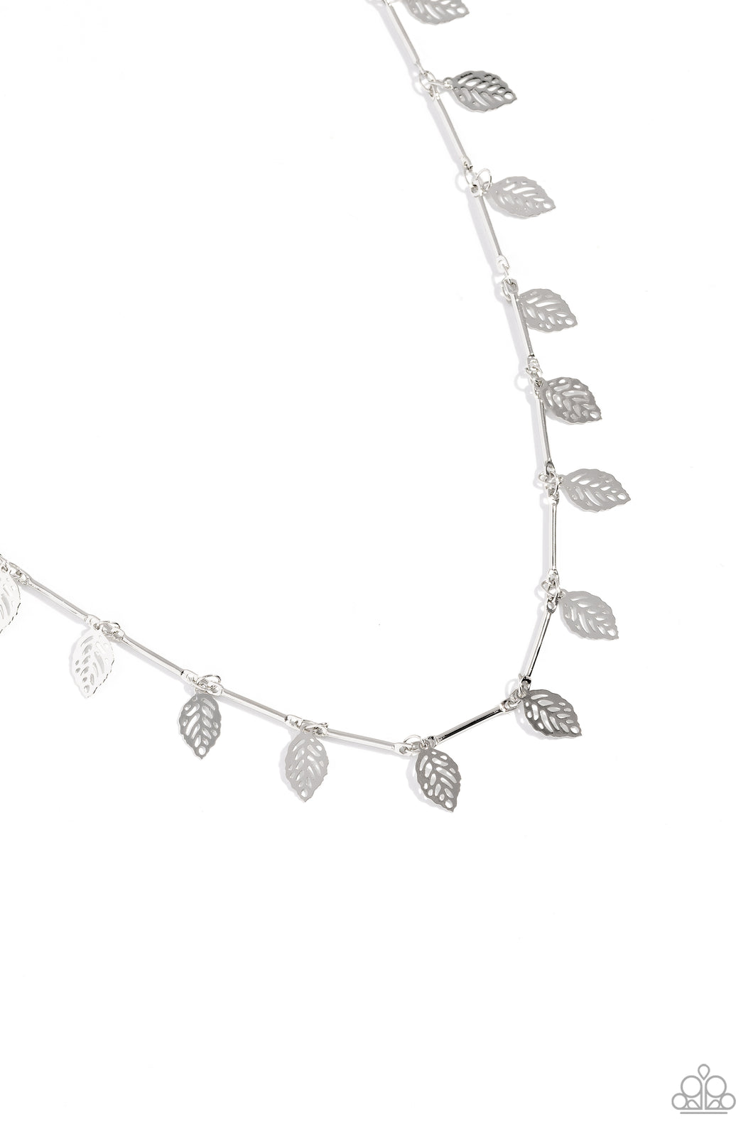 LEAF a Light On - Silver Necklace - Paparazzi - Dare2bdazzlin N Jewelry