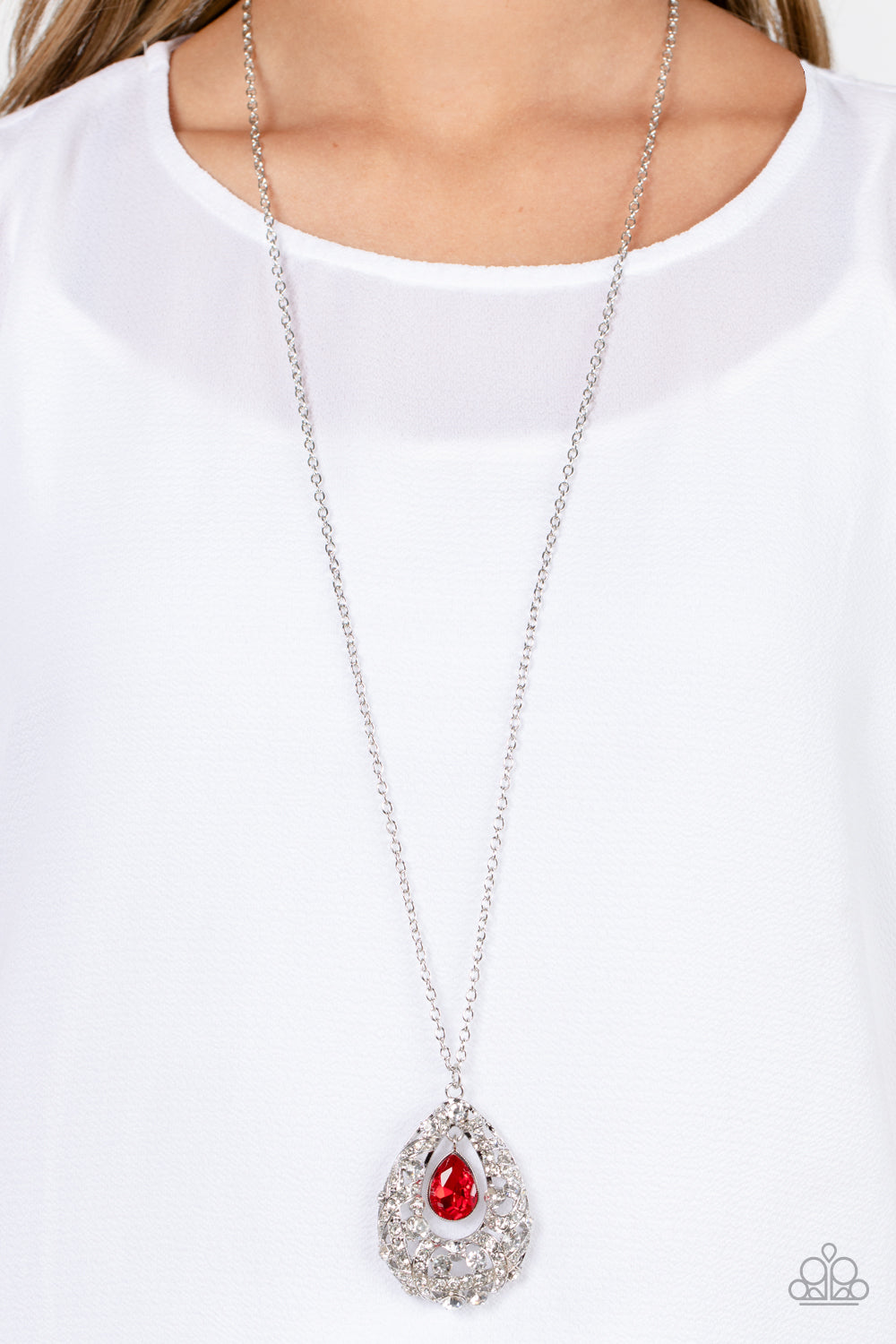 Glitz and GLOW - Red Necklace - Paparazzi - Dare2bdazzlin N Jewelry