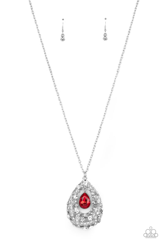 Glitz and GLOW - Red Necklace - Paparazzi - Dare2bdazzlin N Jewelry