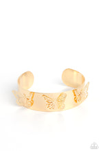 Load image into Gallery viewer, Magical Mariposas - Gold Bracelet - Paparazzi - Dare2bdazzlin N Jewelry

