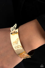 Load image into Gallery viewer, Magical Mariposas - Gold Bracelet - Paparazzi - Dare2bdazzlin N Jewelry
