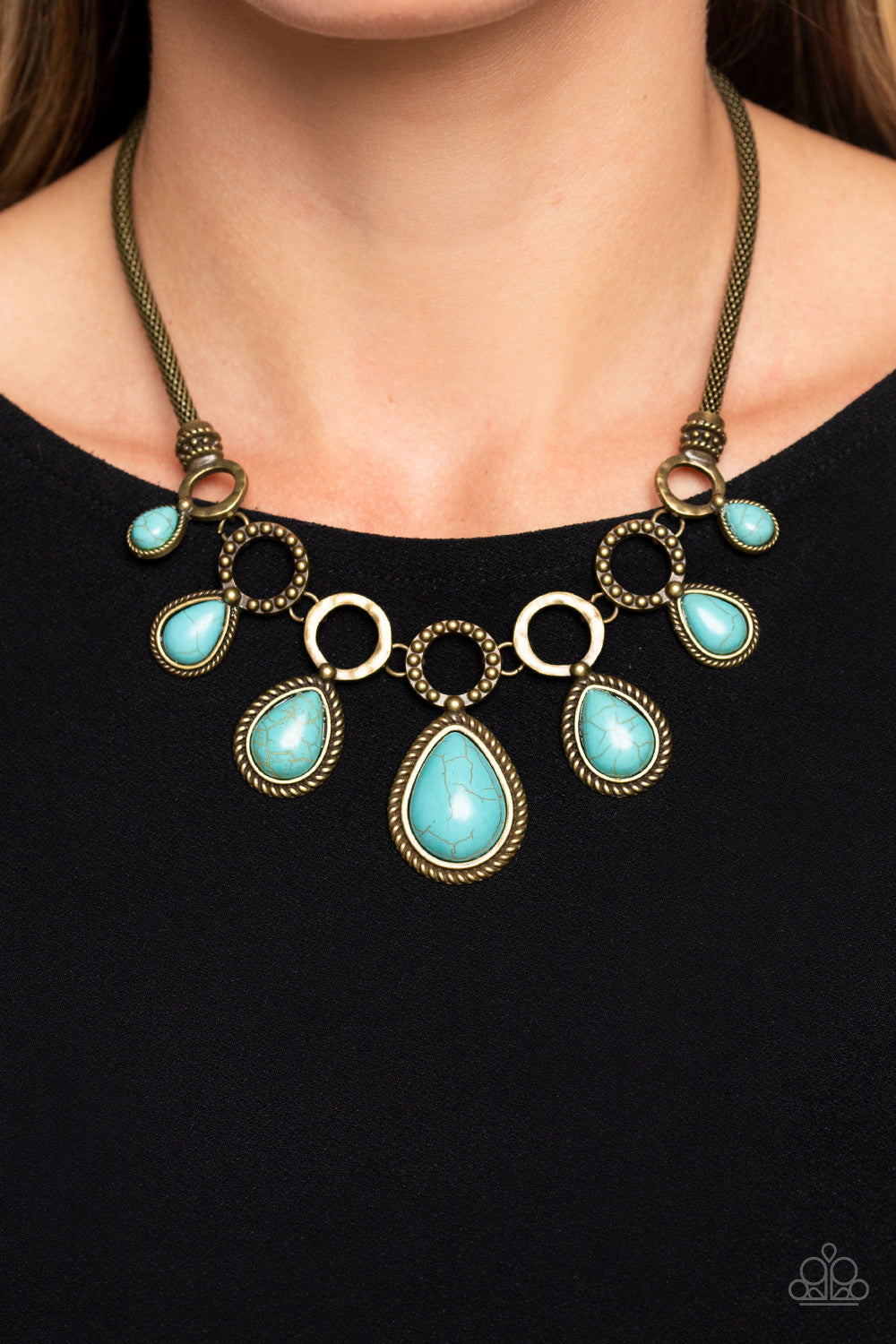 Riverside Relic - Brass Necklace - Paparazzi - Dare2bdazzlin N Jewelry