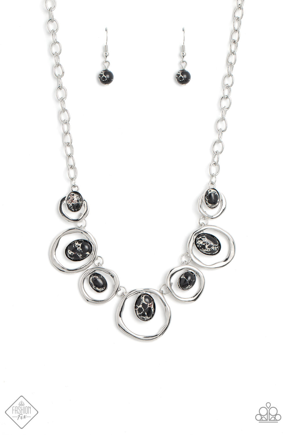 Marble Medley - Black Necklace - Paparazzi - Dare2bdazzlin N Jewelry