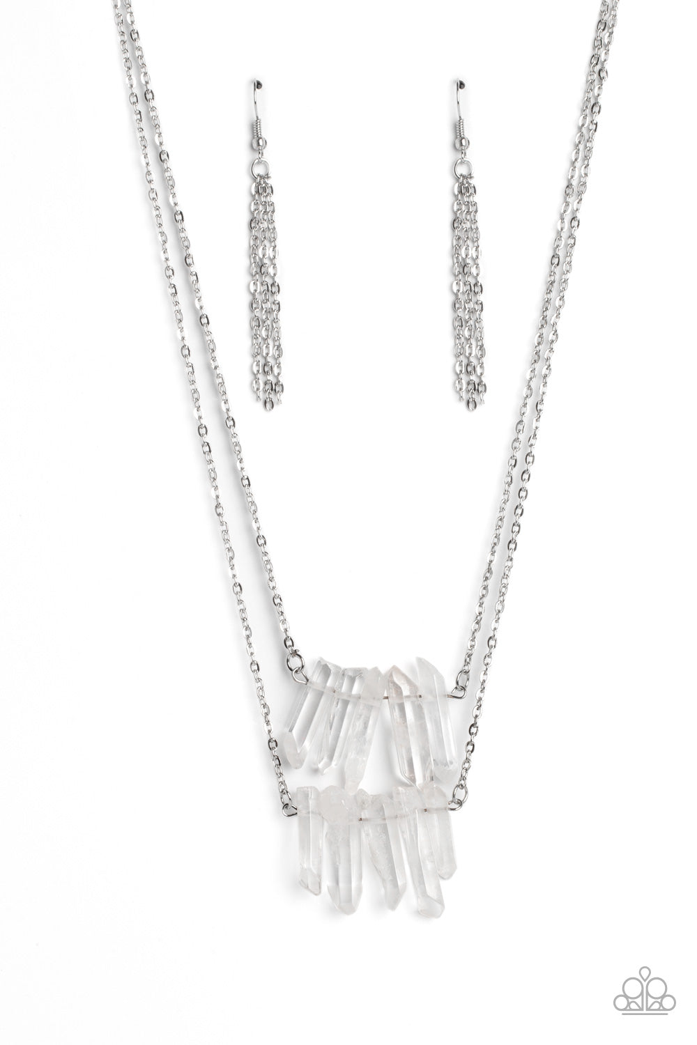 Crystal Catwalk - White Necklace - Paparazzi - Dare2bdazzlin N Jewelry