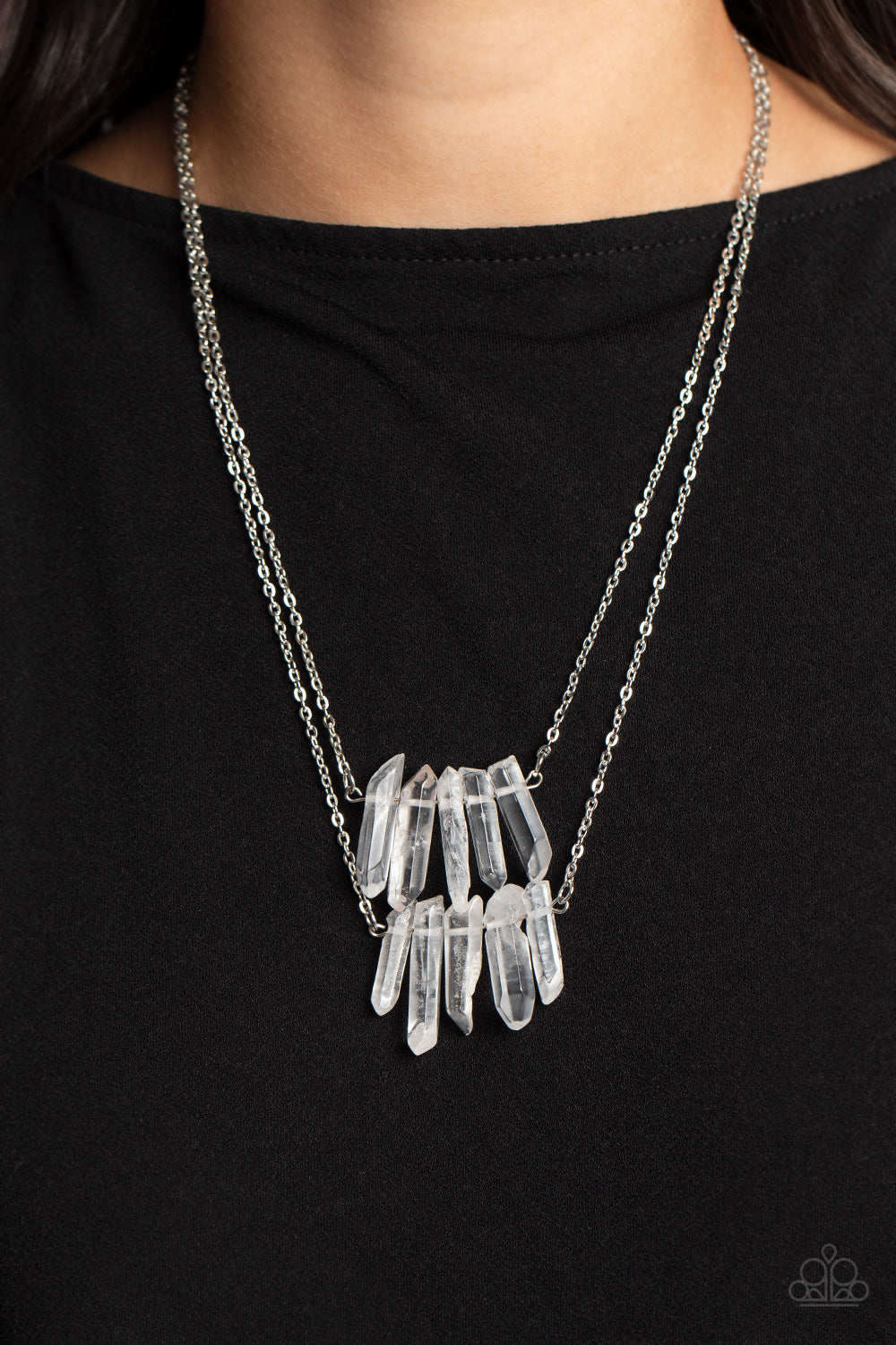 Crystal Catwalk - White Necklace - Paparazzi - Dare2bdazzlin N Jewelry