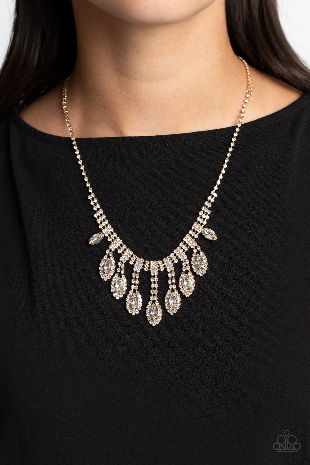 REIGNING Romance - Gold Necklace - Paparazzi - Dare2bdazzlin N Jewelry
