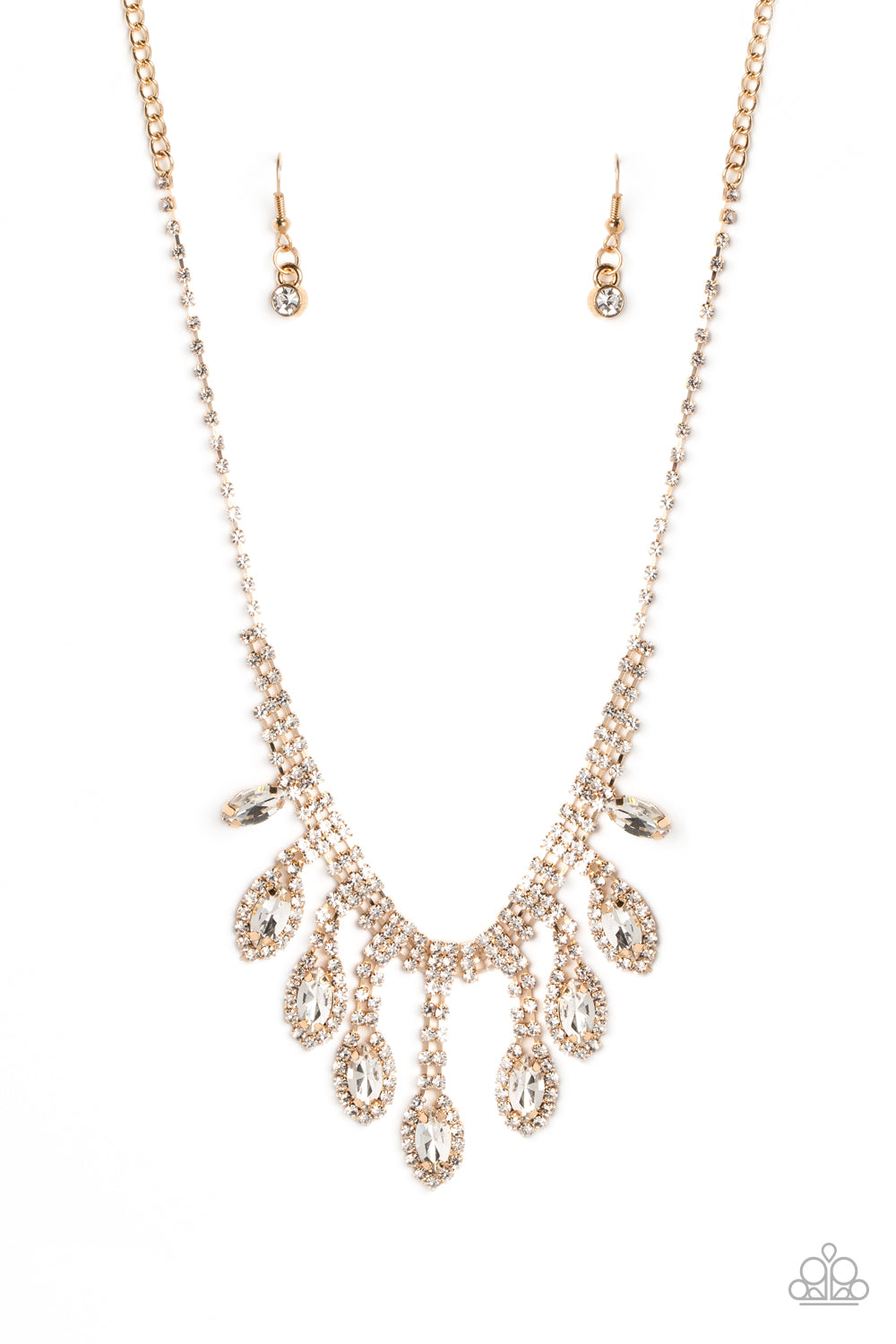 REIGNING Romance - Gold Necklace - Paparazzi - Dare2bdazzlin N Jewelry