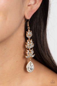 Water Lily Whimsy - Gold Earring - Paparazzi - Dare2bdazzlin N Jewelry