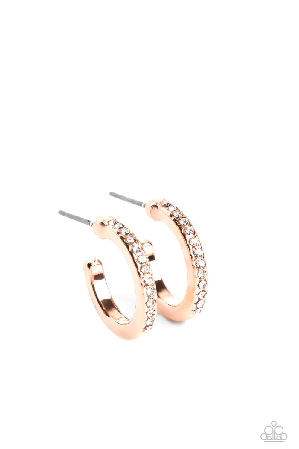 Audaciously Angelic - Rose Gold Earring - Paparazzi - Dare2bdazzlin N Jewelry