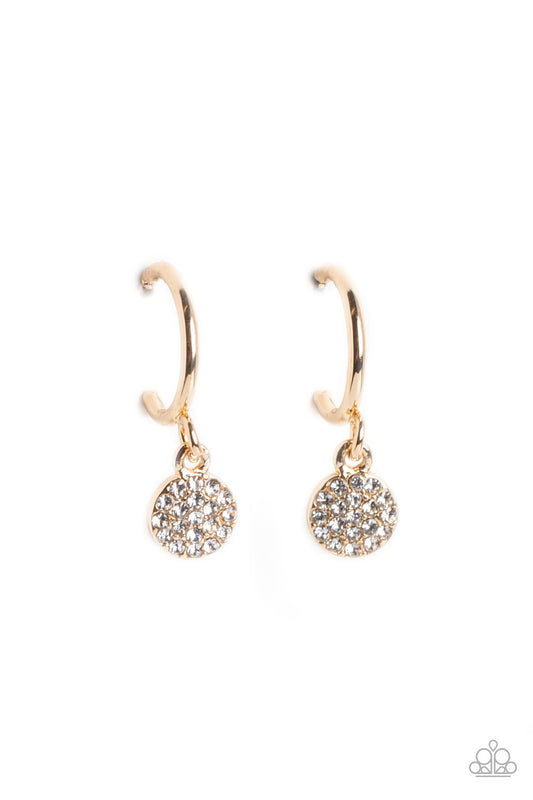 Bodacious Ballroom - Gold Hoop Earring - Paparazzi - Dare2bdazzlin N Jewelry