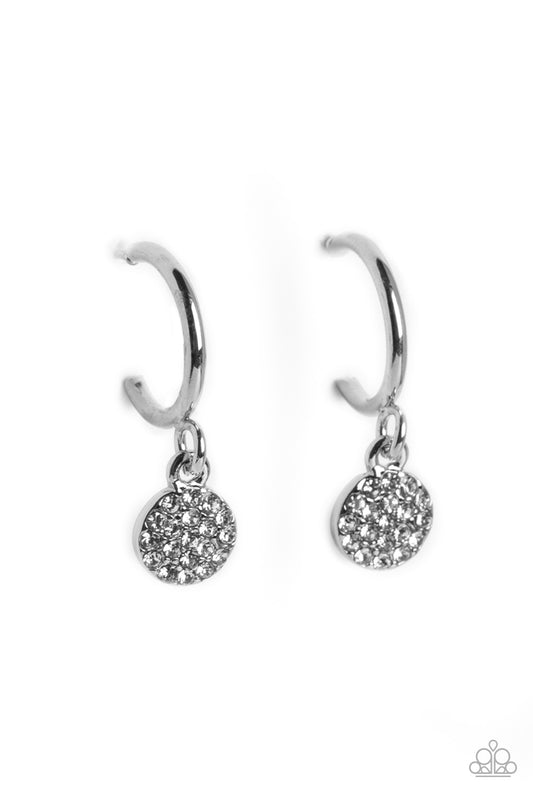 Bodacious Ballroom - White Earring - Paparazzi - Dare2bdazzlin N Jewelry