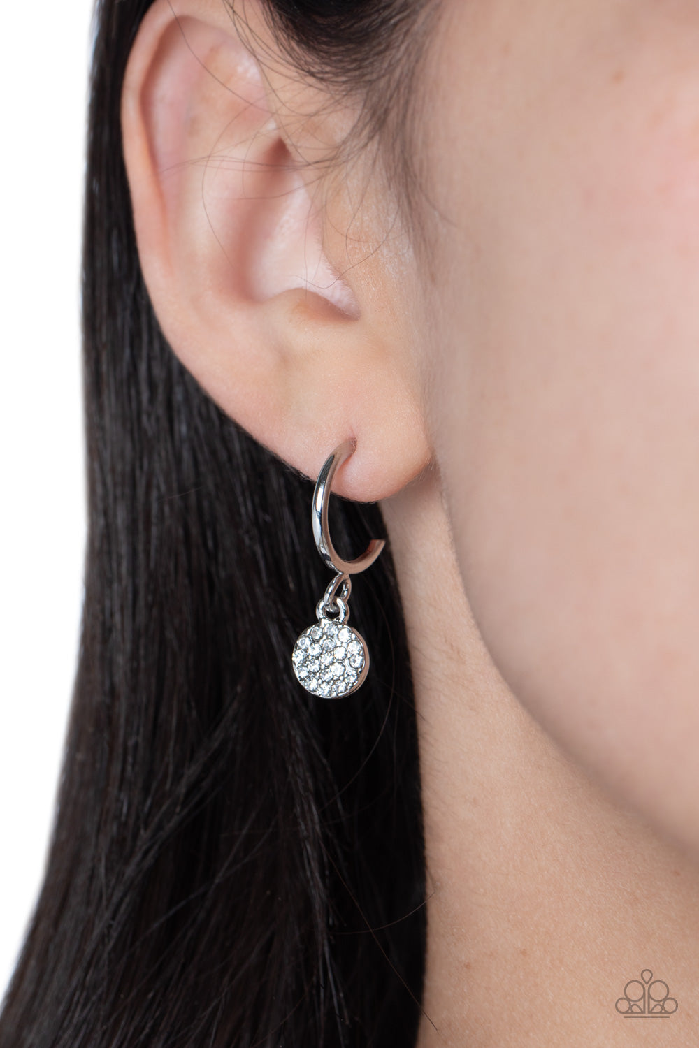 Bodacious Ballroom - White Earring - Paparazzi - Dare2bdazzlin N Jewelry