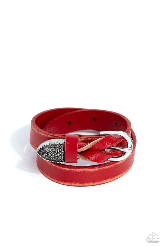 Coat of Arms Couture - Red Bracelet - Paparazzi - Dare2bdazzlin N Jewelry