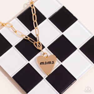 Mama Cant Buy You Love - Gold Necklace - Paparazzi - Dare2bdazzlin N Jewelry