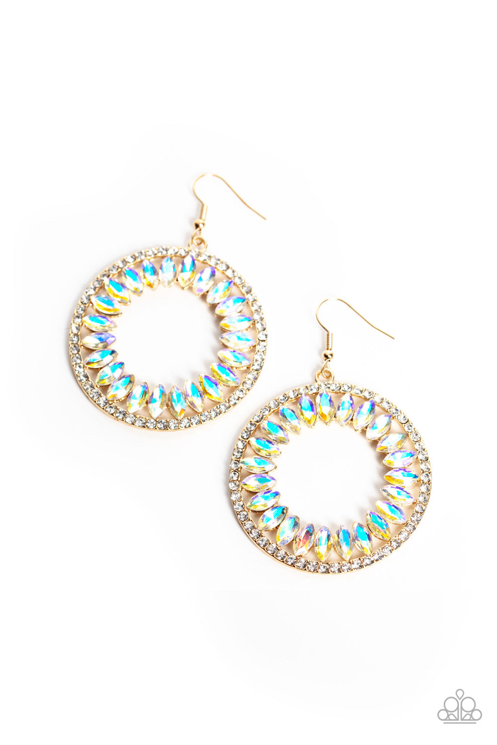 Wall Street Wreaths - Gold Earring - Paparazzi - Dare2bdazzlin N Jewelry