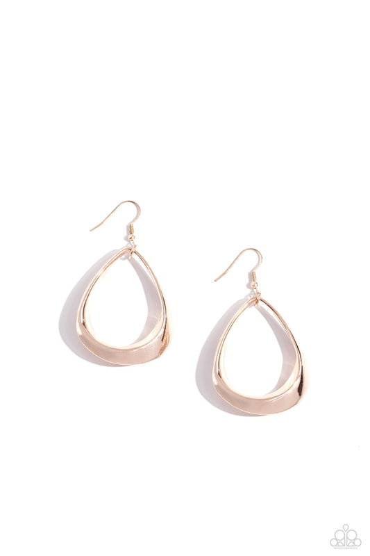 Subtle Solstice - Rose Gold Earring - Paparazzi - Dare2bdazzlin N Jewelry