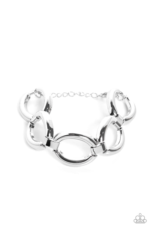 Constructed Chic - Silver Bracelet - Paparazzi - Dare2bdazzlin N Jewelry