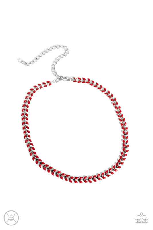Grecian Grace - Red Choker - Paparazzi - Dare2bdazzlin N Jewelry