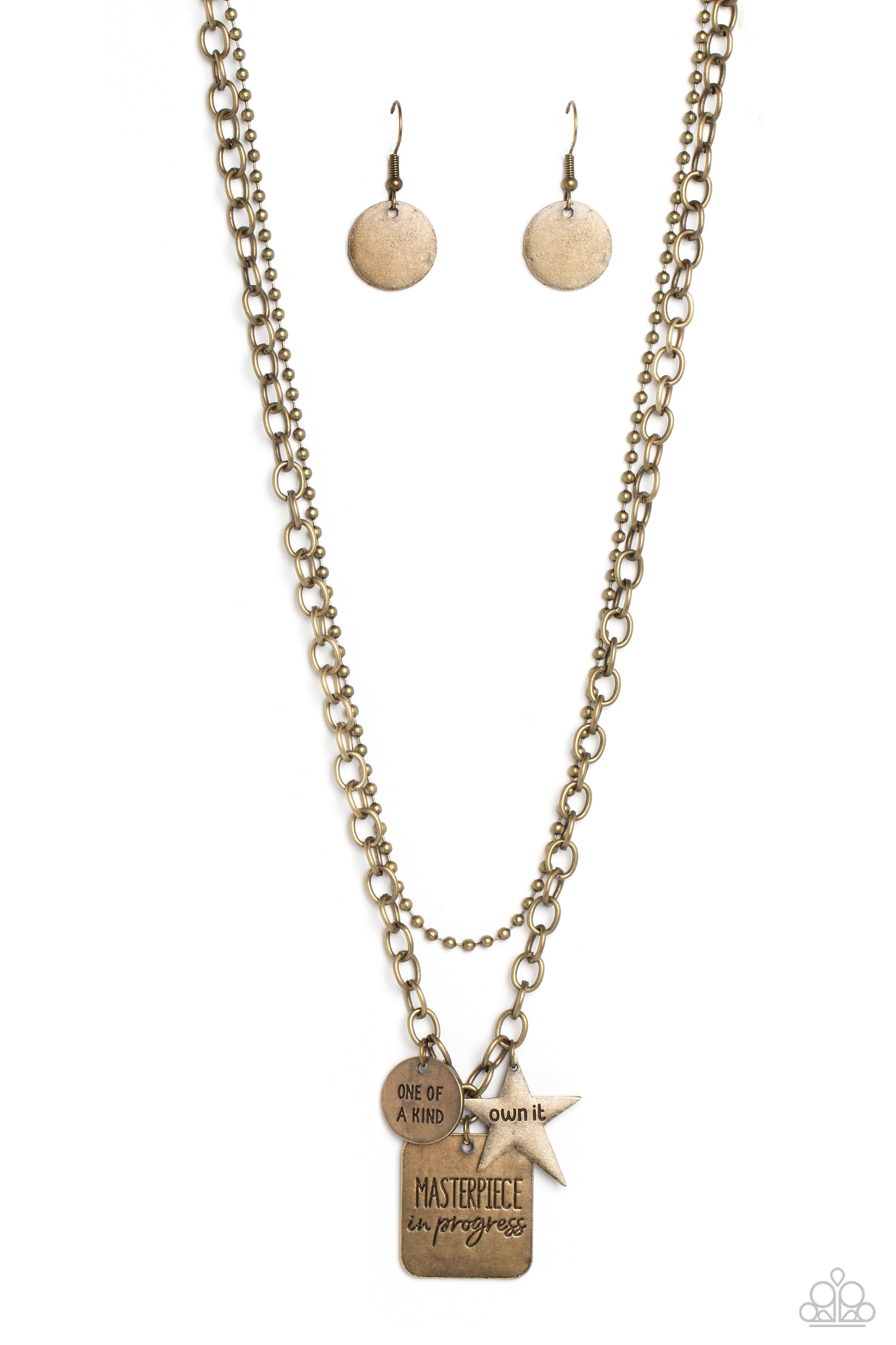 Masterpiece in Progress - Brass Necklace - Paparazzi - Dare2bdazzlin N Jewelry
