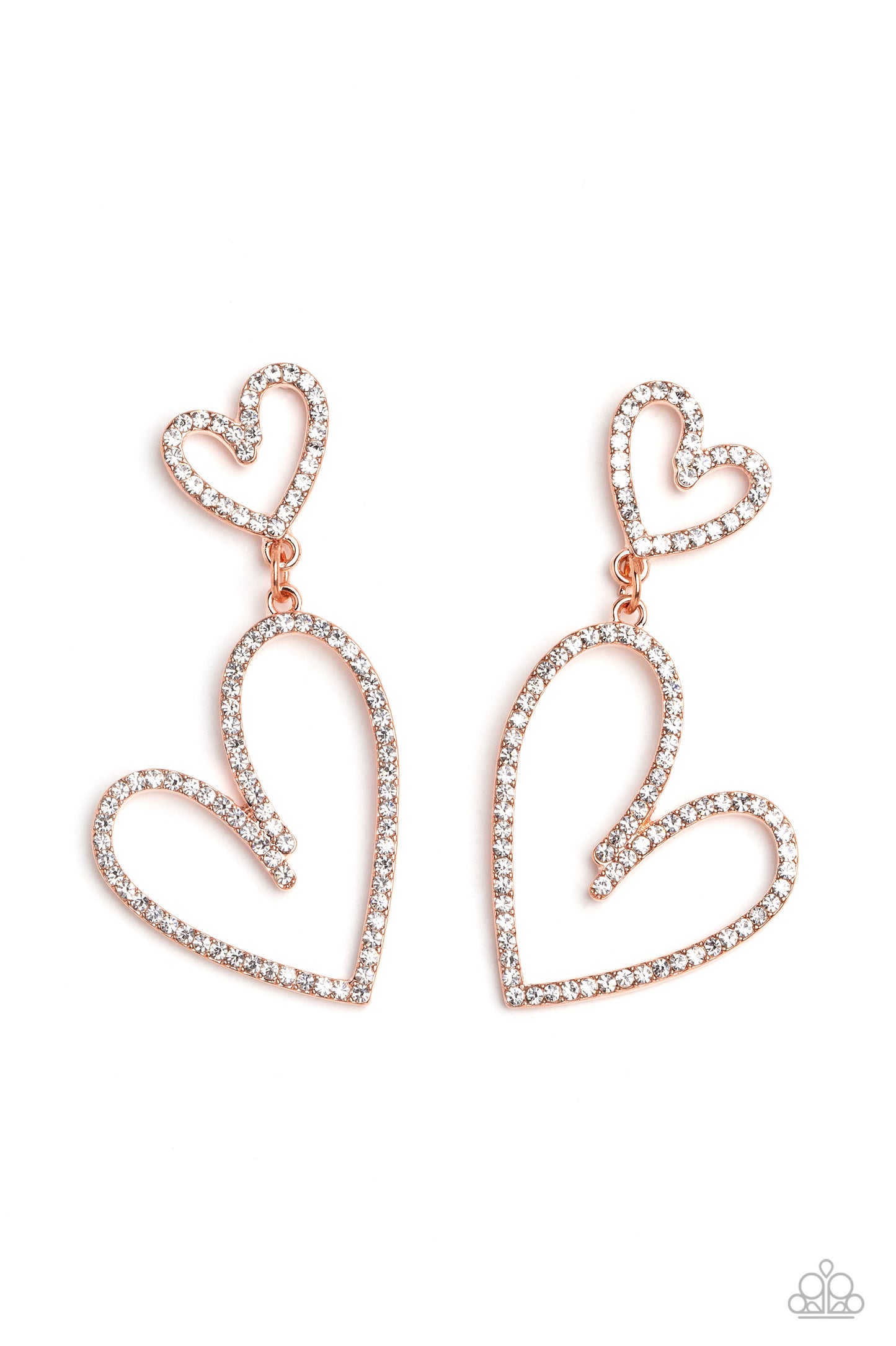 Doting Duo - Copper Earring - Paparazzi - Dare2bdazzlin N Jewelry