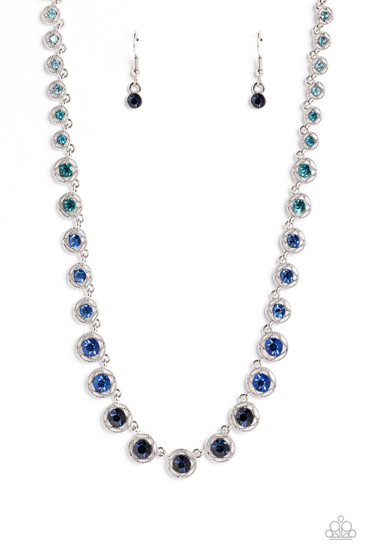 Kaleidoscope Charm - Blue Necklace - Paparazzi - Dare2bdazzlin N Jewelry