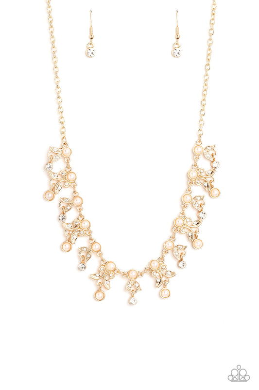 Garden Princess - Gold Necklace - Paparazzi - Dare2bdazzlin N Jewelry