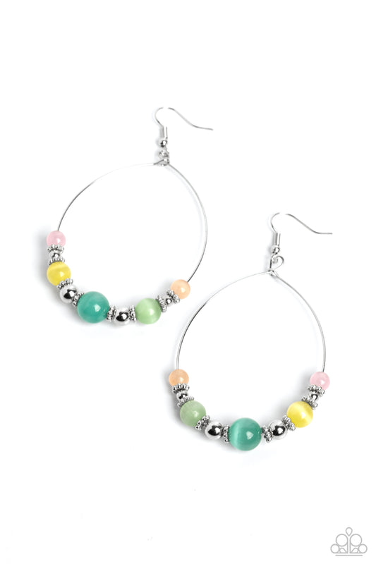 Cats Eye Charisma - Multi Earring - Paparazzi - Dare2bdazzlin N Jewelry