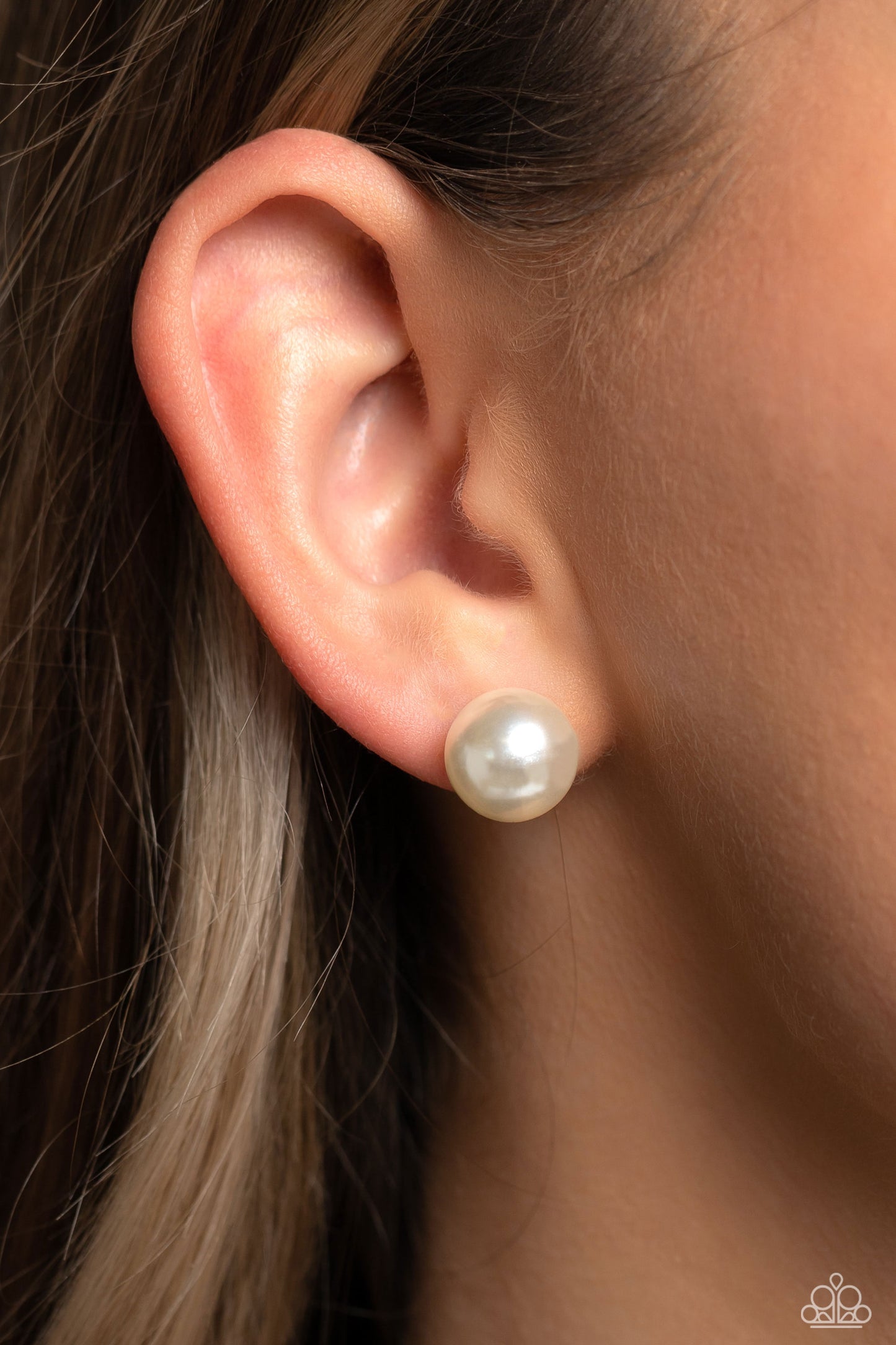 Debutante Details - White Earring - Paparazzi - Dare2bdazzlin N Jewelry