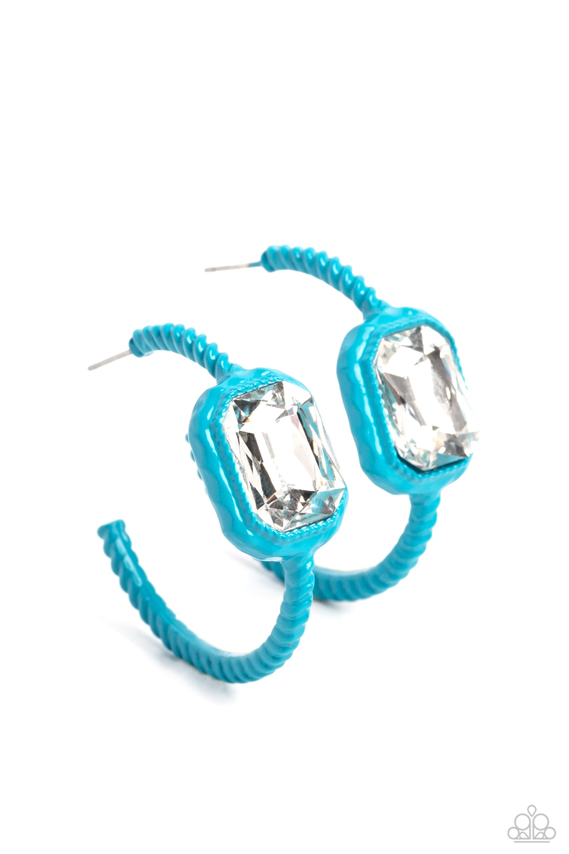 Call Me TRENDY - Blue Earring - Paparazzi - Dare2bdazzlin N Jewelry