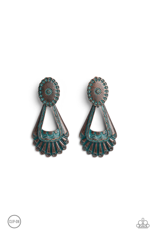 Casablanca Chandeliers - Brass Earring - Paparazzi - Dare2bdazzlin N Jewelry