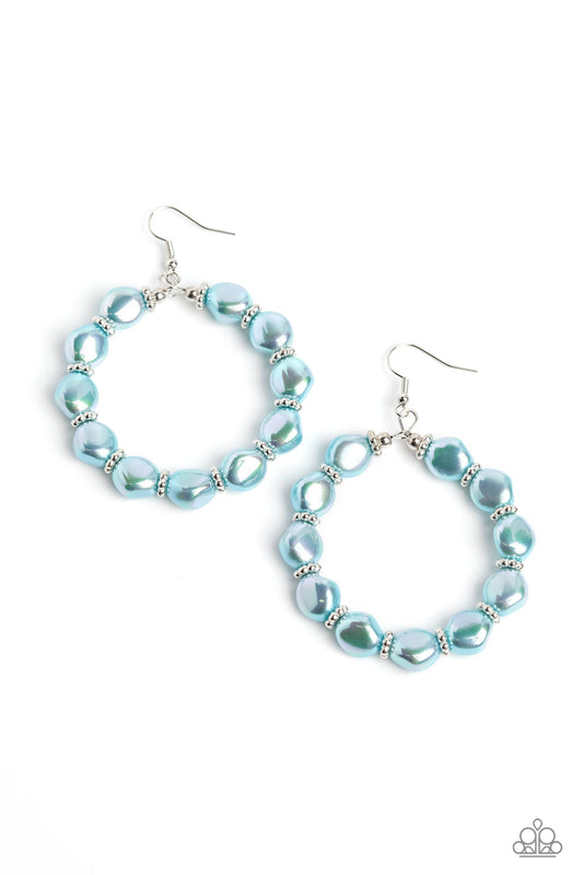 The PEARL Next Door - Blue Earring - Paparazzi - Dare2bdazzlin N Jewelry
