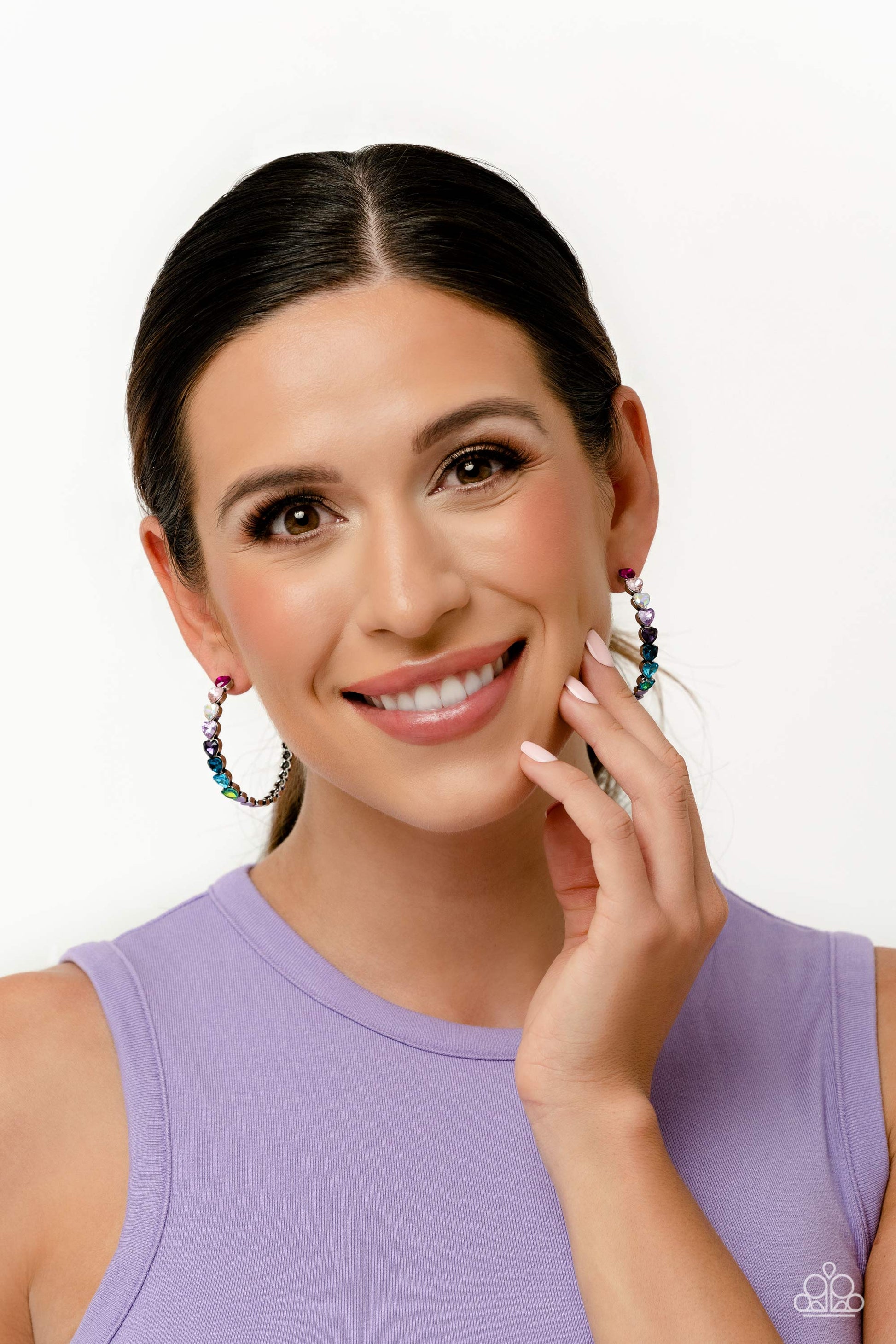 Hypnotic Heart Attack - Multi Earring - Paparazzi - Dare2bdazzlin N Jewelry