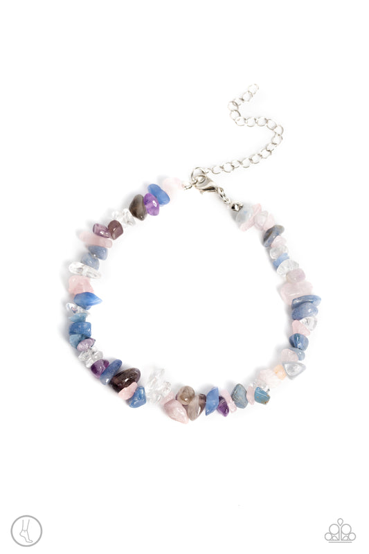 Chiseled Coastline - Multi Anklet - Paparazzi - Dare2bdazzlin N Jewelry
