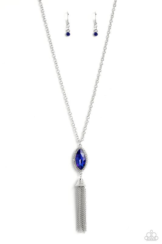 Tassel Tabloid - Blue Necklace - Paparazzi - Dare2bdazzlin N Jewelry