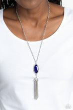 Load image into Gallery viewer, Tassel Tabloid - Blue Necklace - Paparazzi - Dare2bdazzlin N Jewelry
