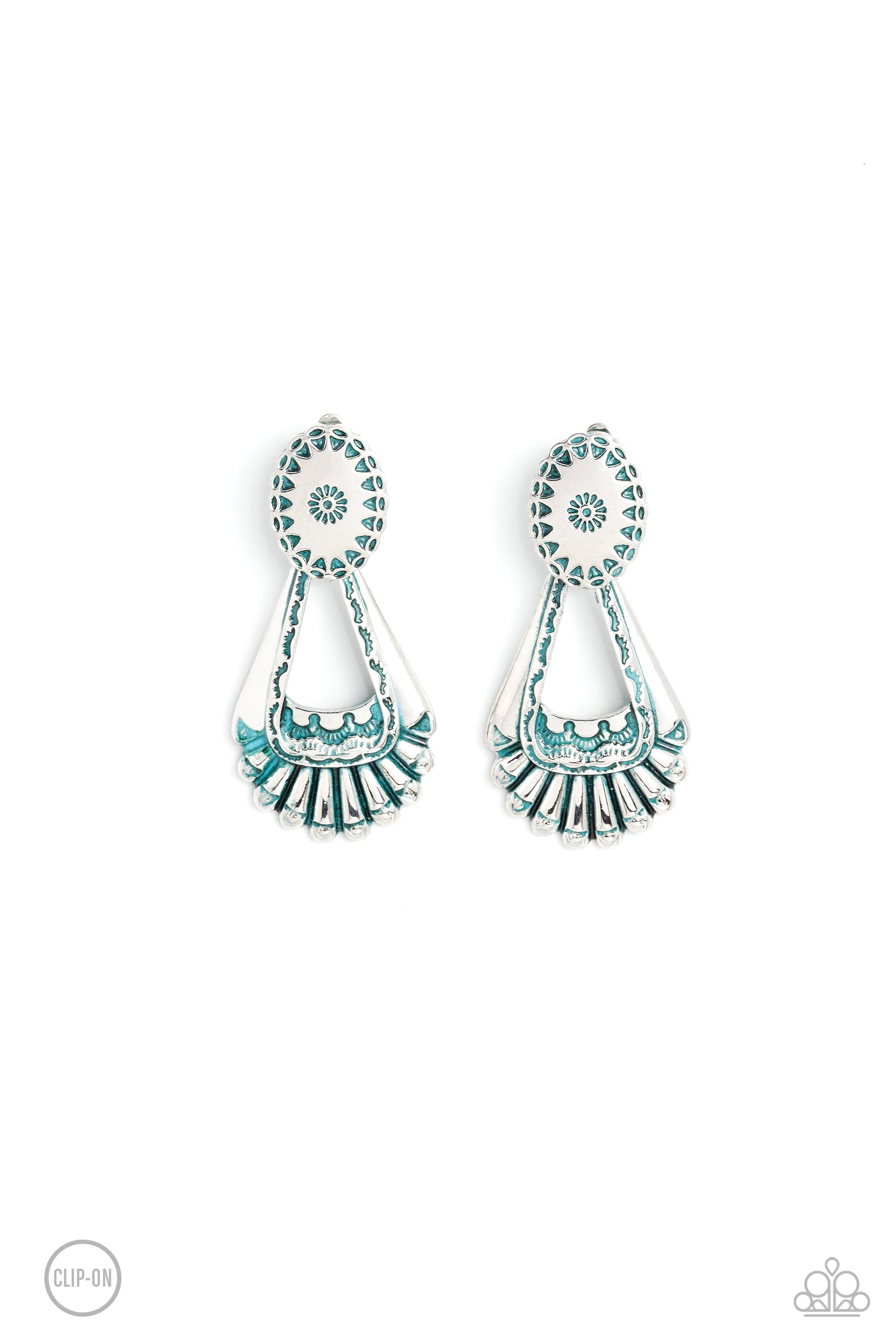 Casablanca Chandeliers - Blue Earring - Paparazzi - Dare2bdazzlin N Jewelry