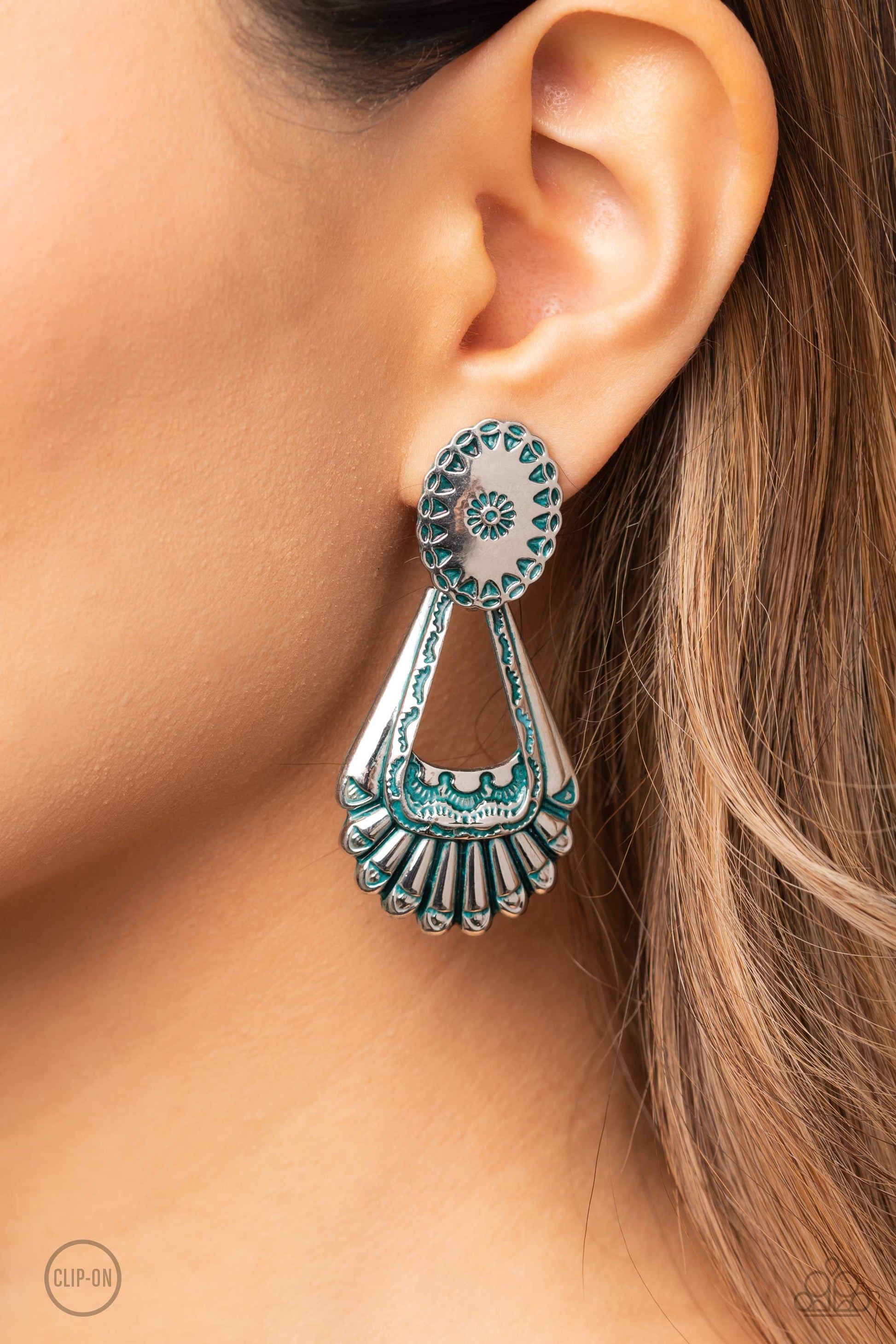 Casablanca Chandeliers - Blue Earring - Paparazzi - Dare2bdazzlin N Jewelry